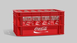 Soft Drink Crate With Bottles