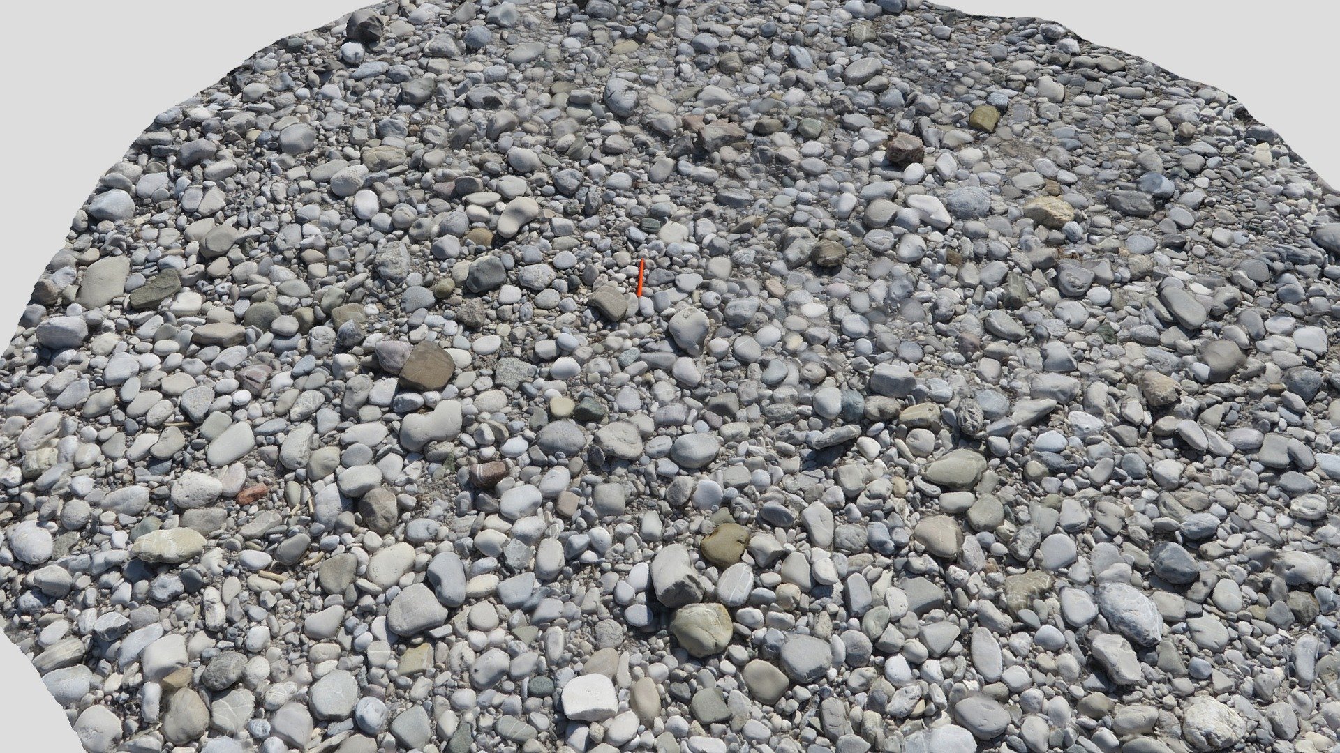 River gravel surface 2, Germany 3d model