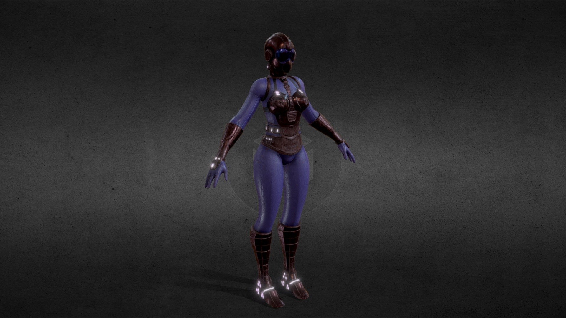 Scifi character 3d model