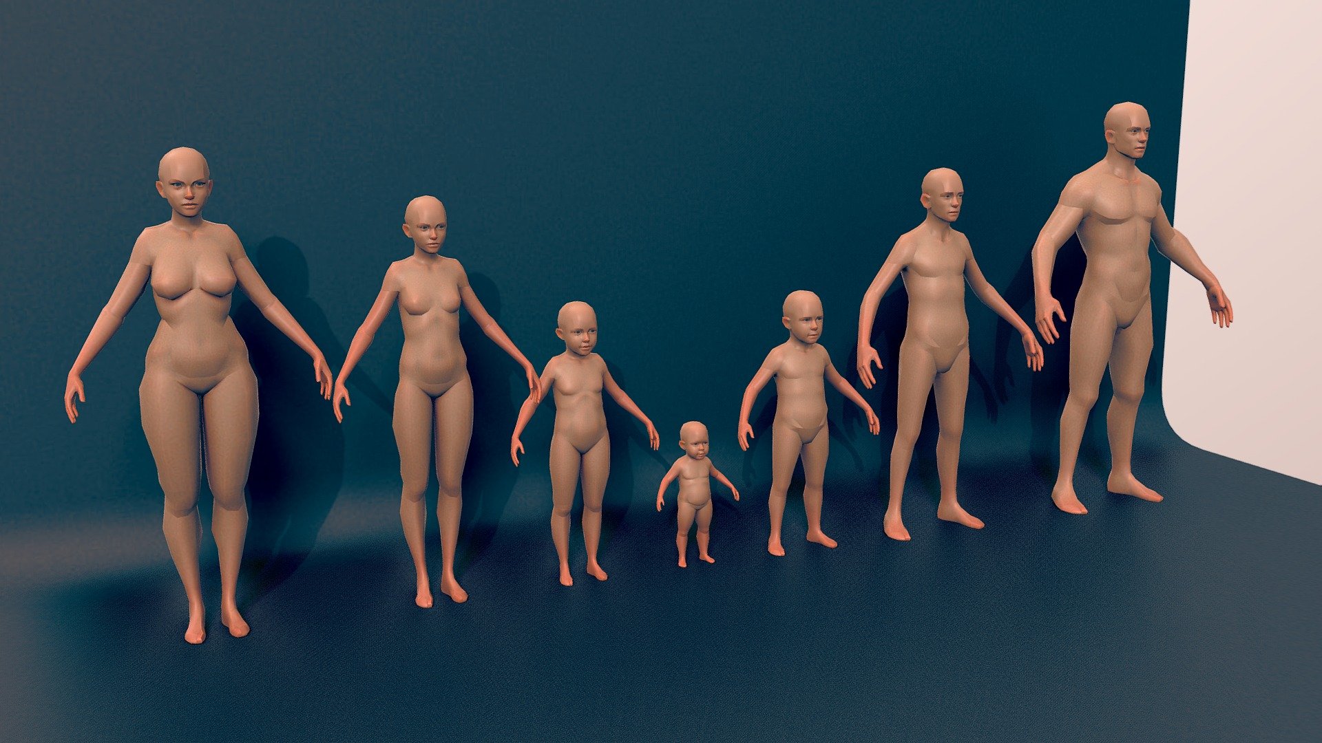 Family Basemesh 3d model