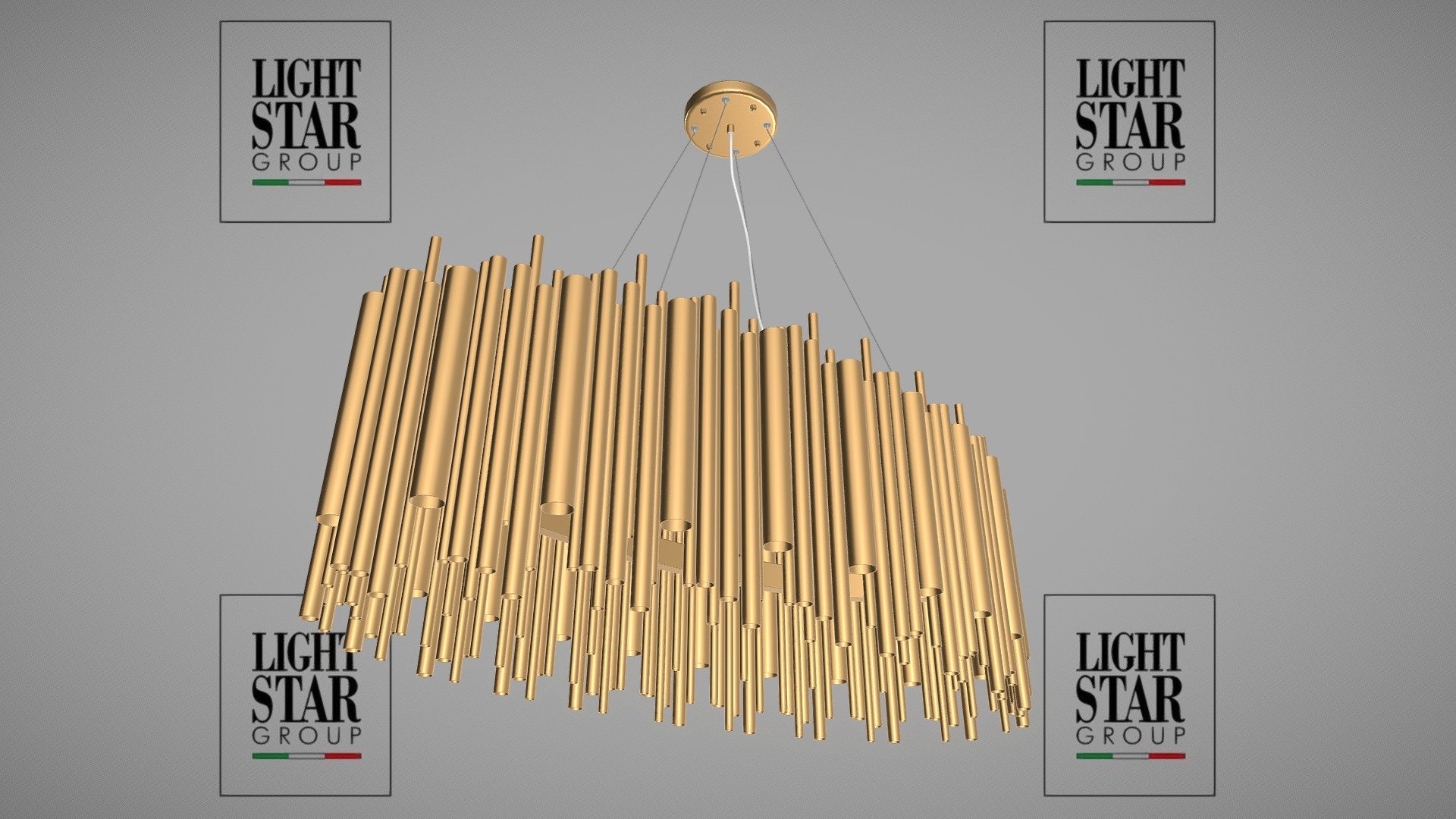 816202 Savona Lightstar Chandelier 3d model