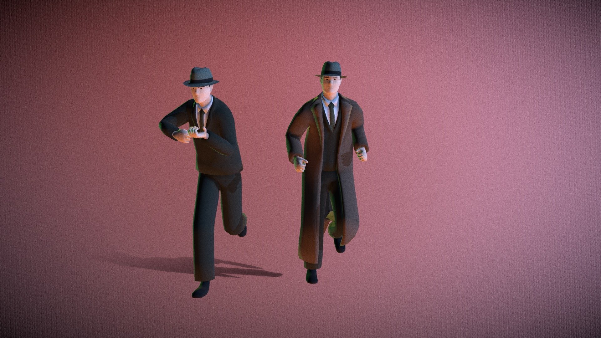 Stylized Detective Optimised Version 3d model