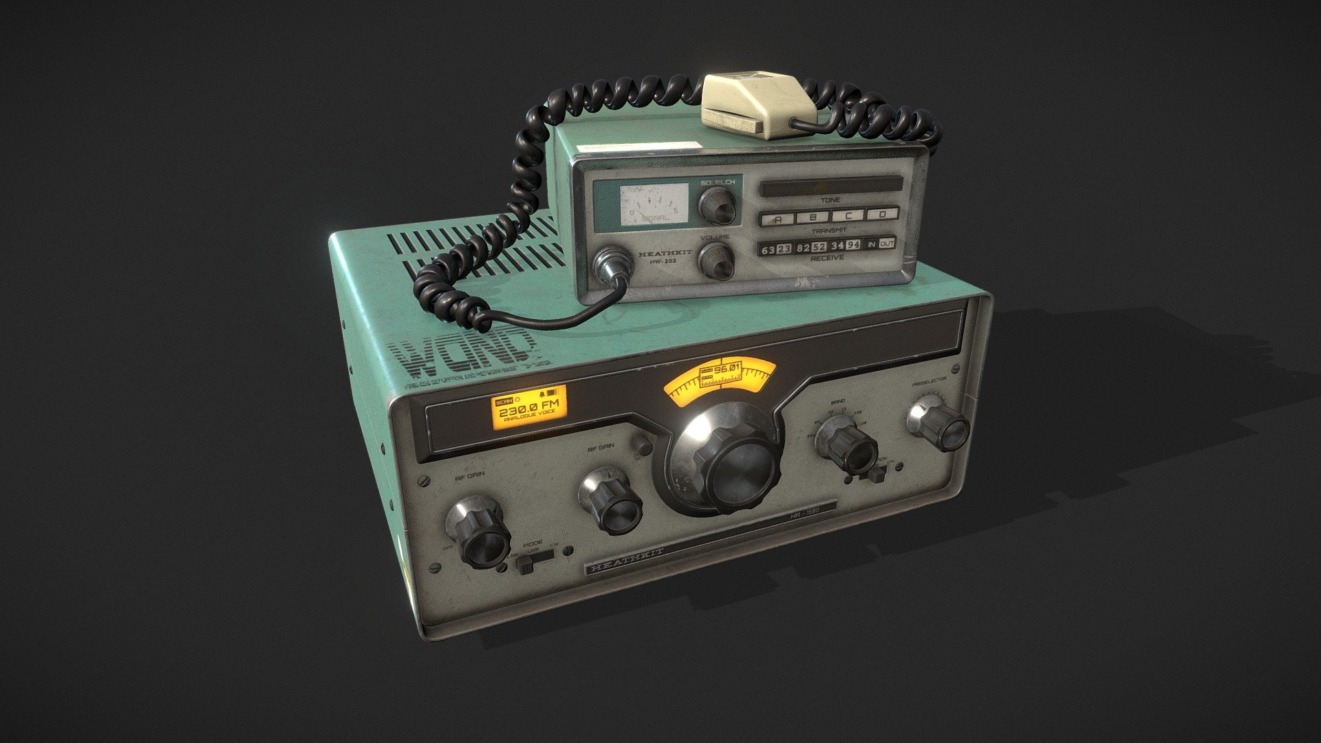 Oldschool Radio Kit 3d model