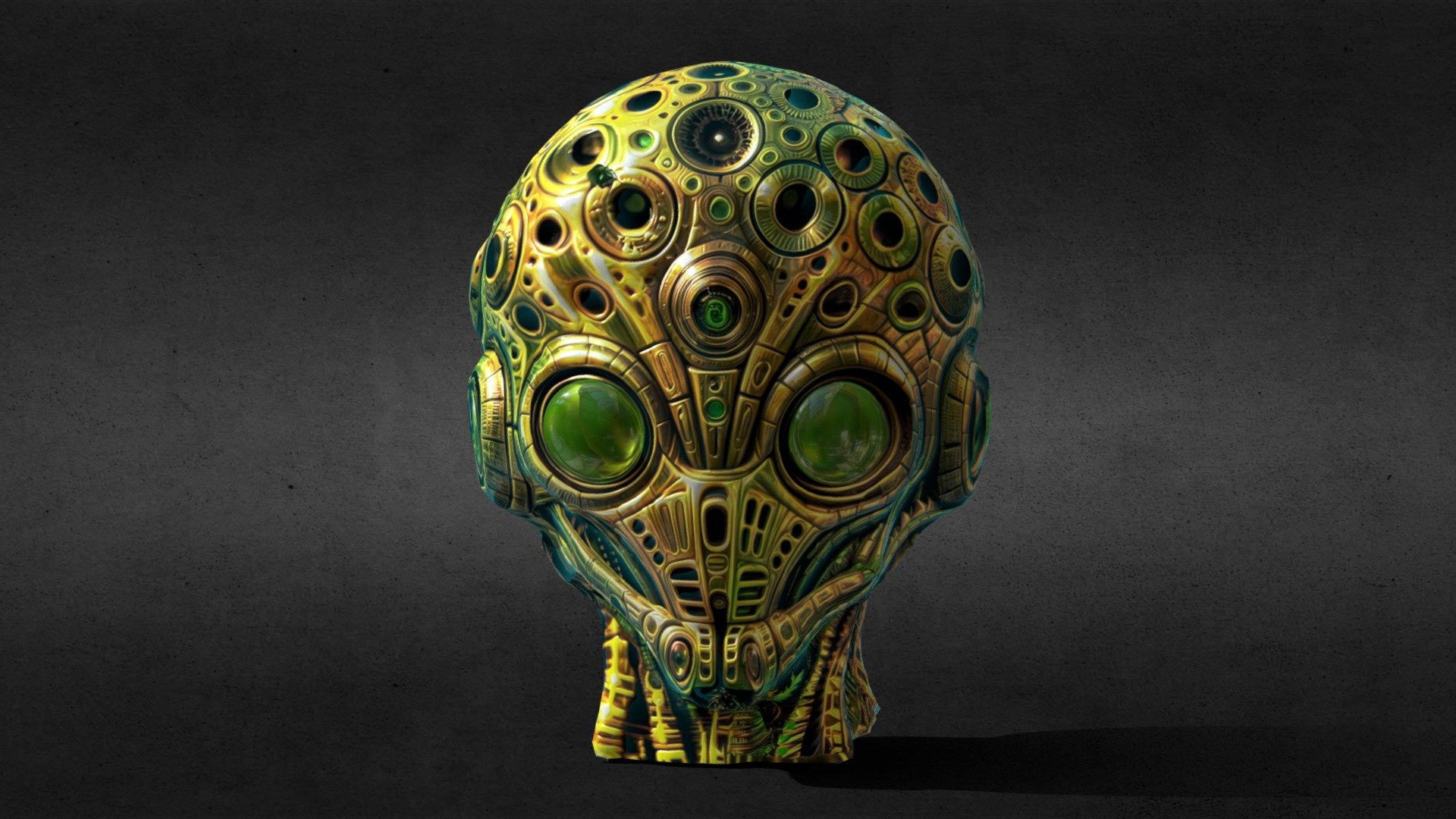 Alien head 3d model