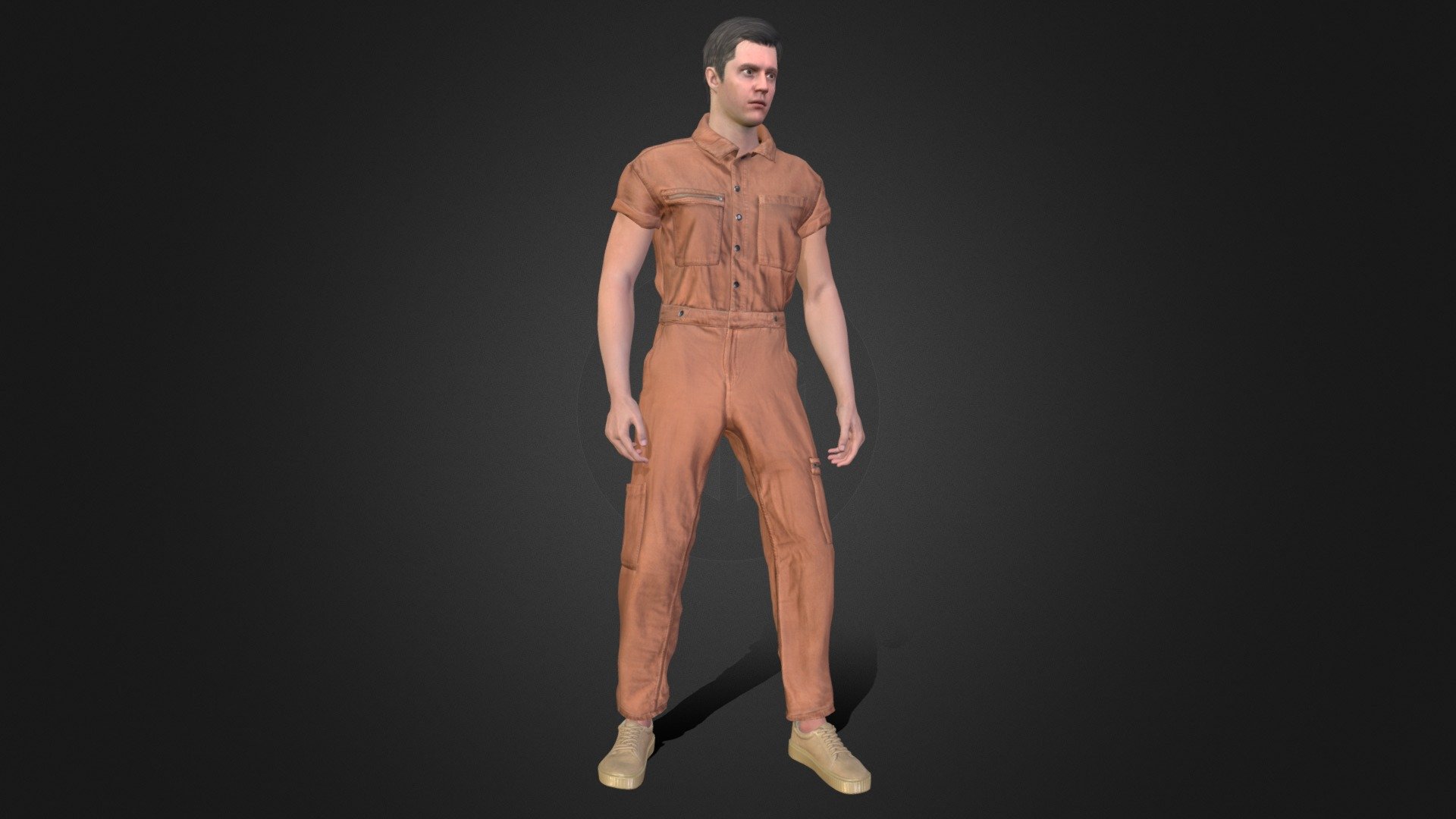 Man in Overall 1 3d model