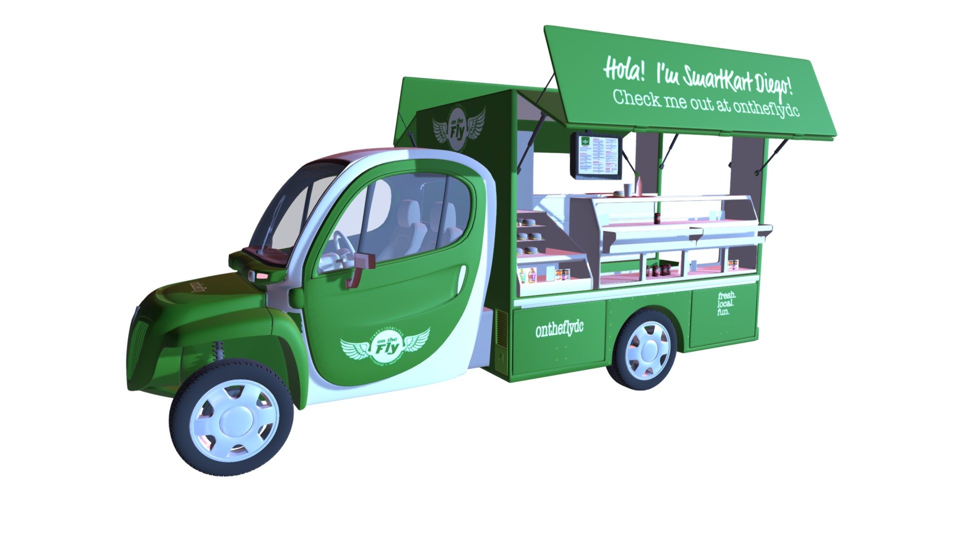 Food Truck On The Fly 3d model