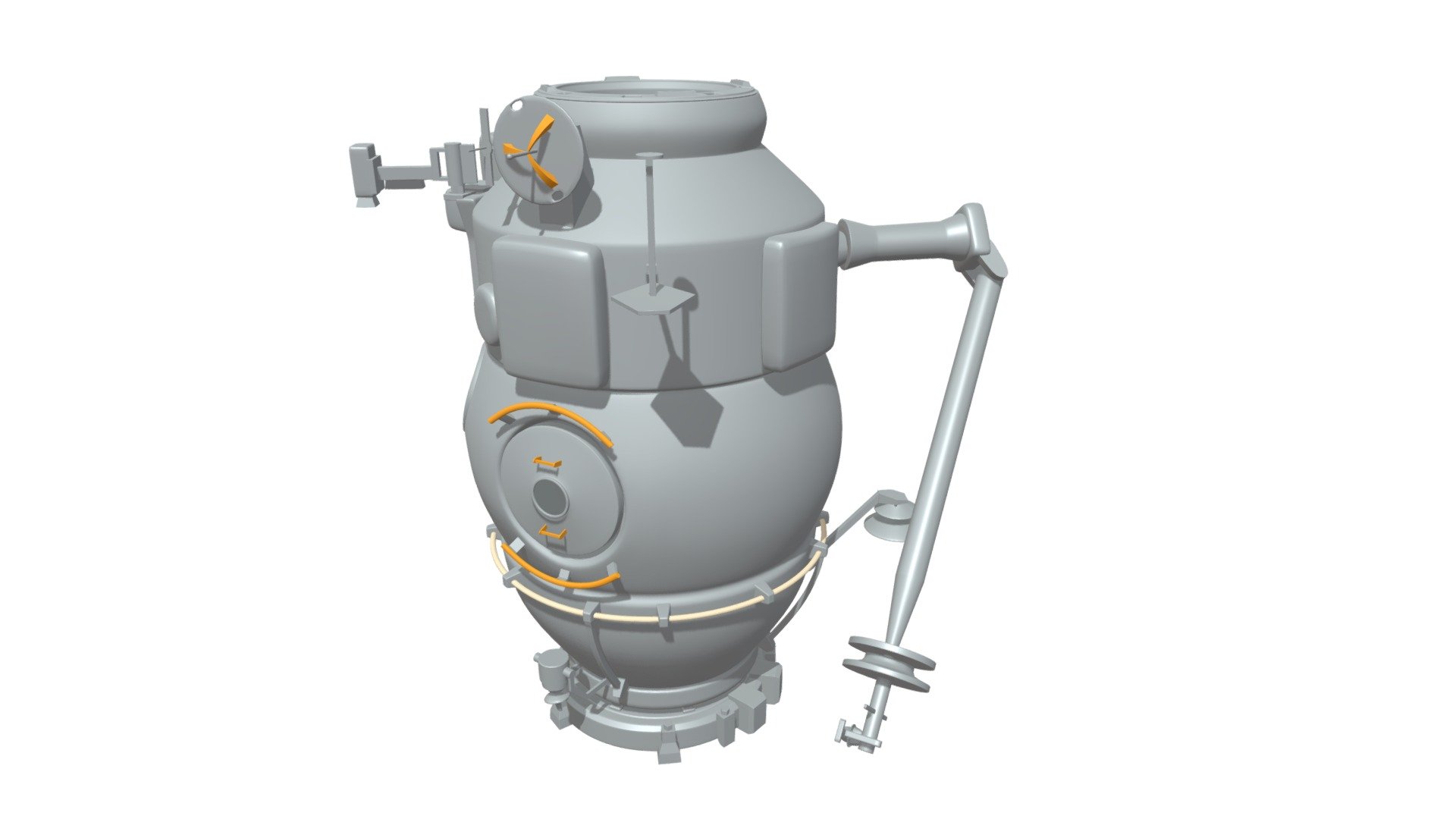 3D Pirs Stykovochny Otsek 1SO-1 Module 3d model