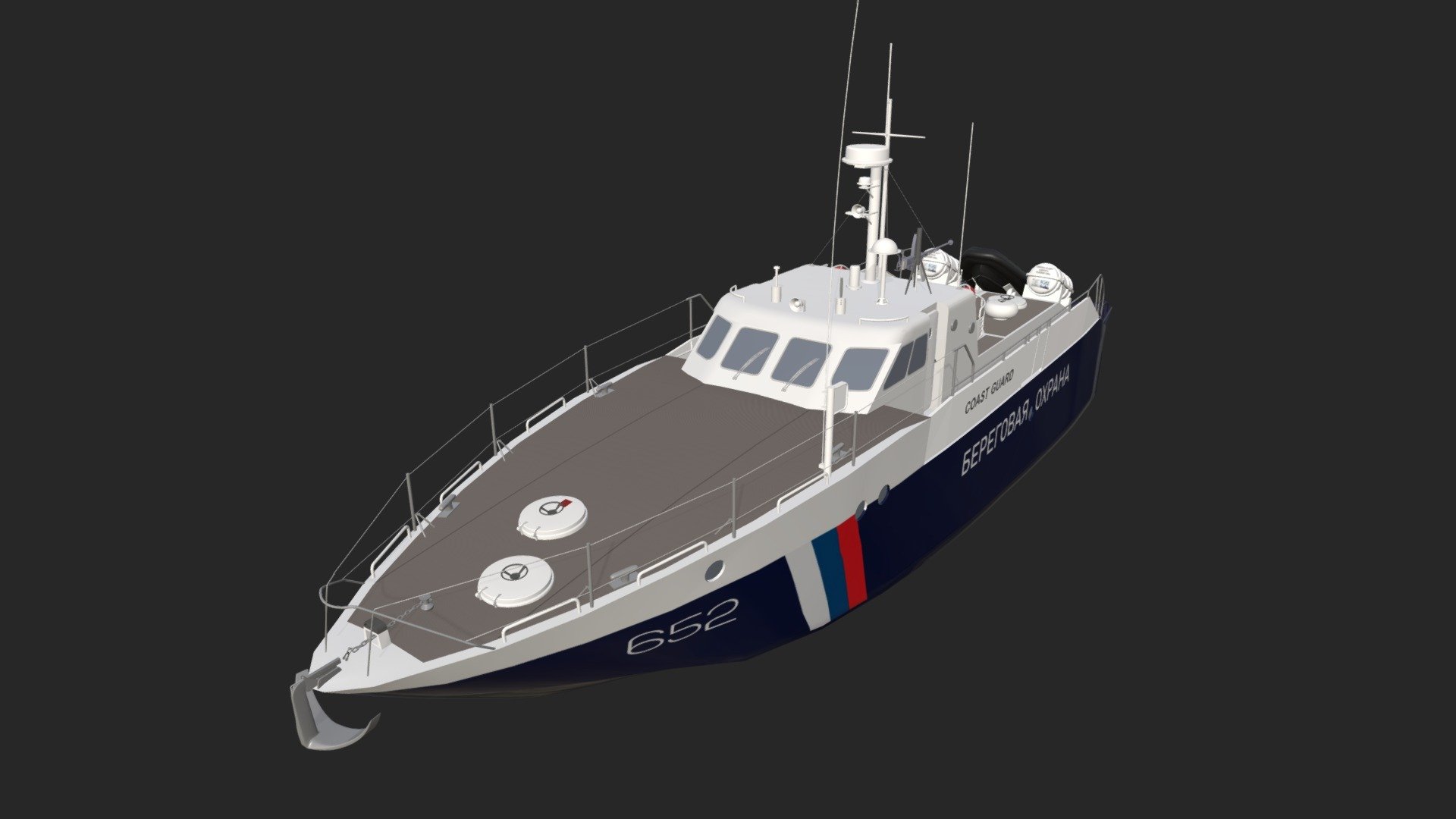 Patrol boat Mongoose 3D model 3d model