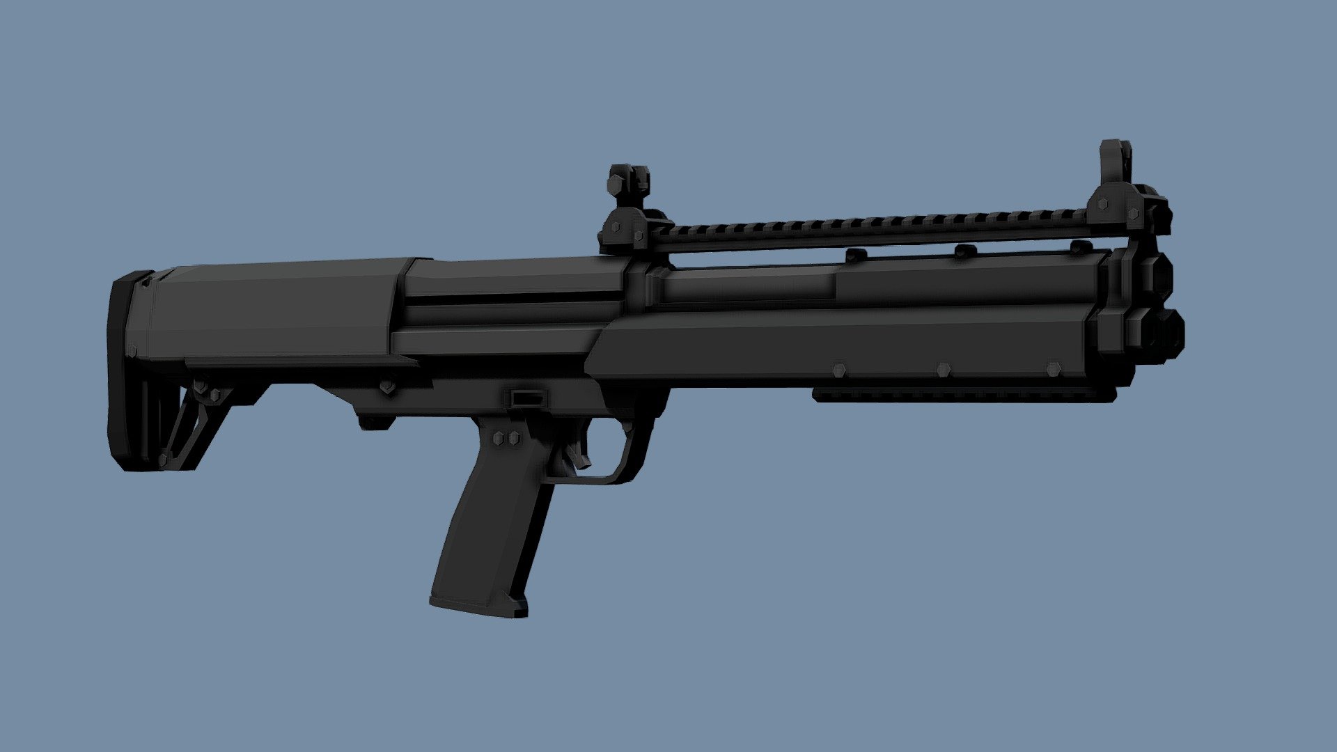 Low-Poly Keltec KSG 3d model