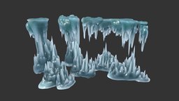 Low poly Ice Spike Cave 230501