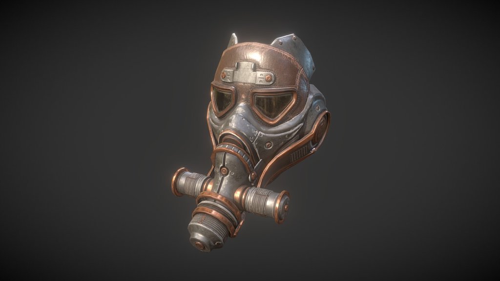 Triple Cartridge Respirator 3d model