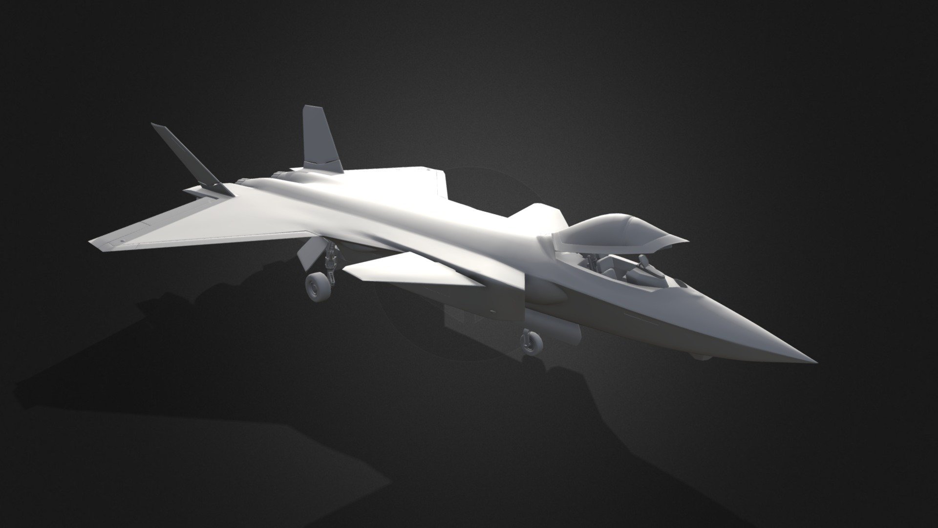 Chengdu J-20 fighter 3d model