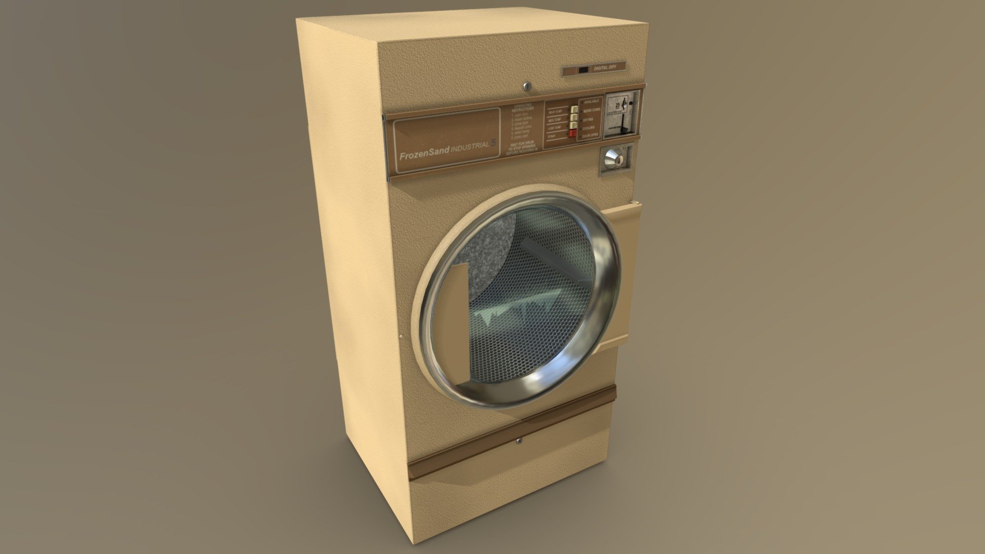 Coin Op Dryer 3d model