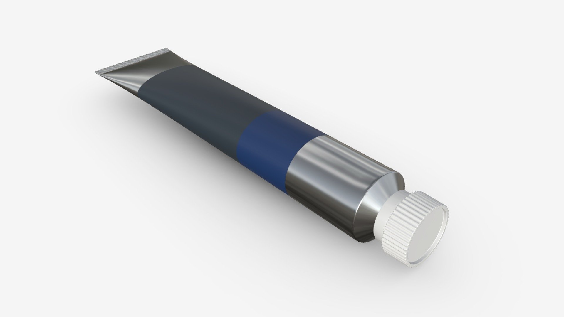 Paint tin tube 02 small 3d model