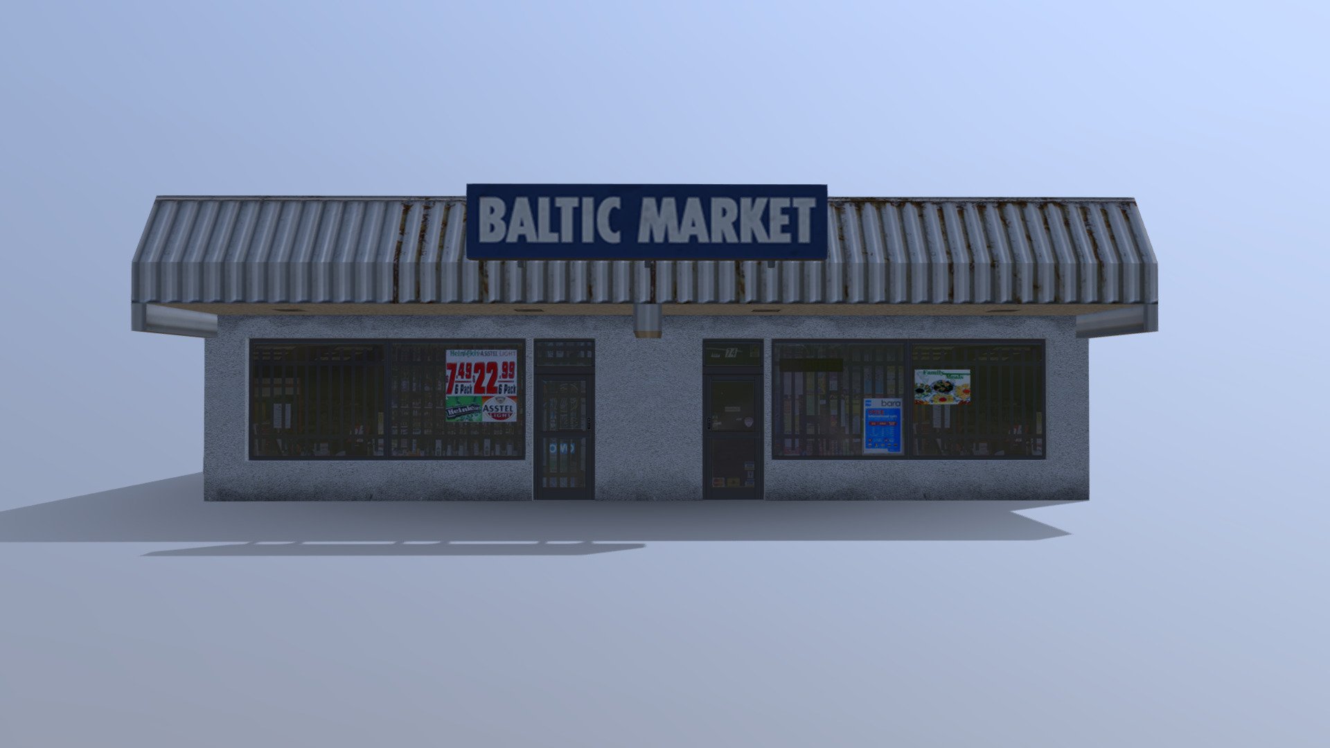 Strip Mall 3d model