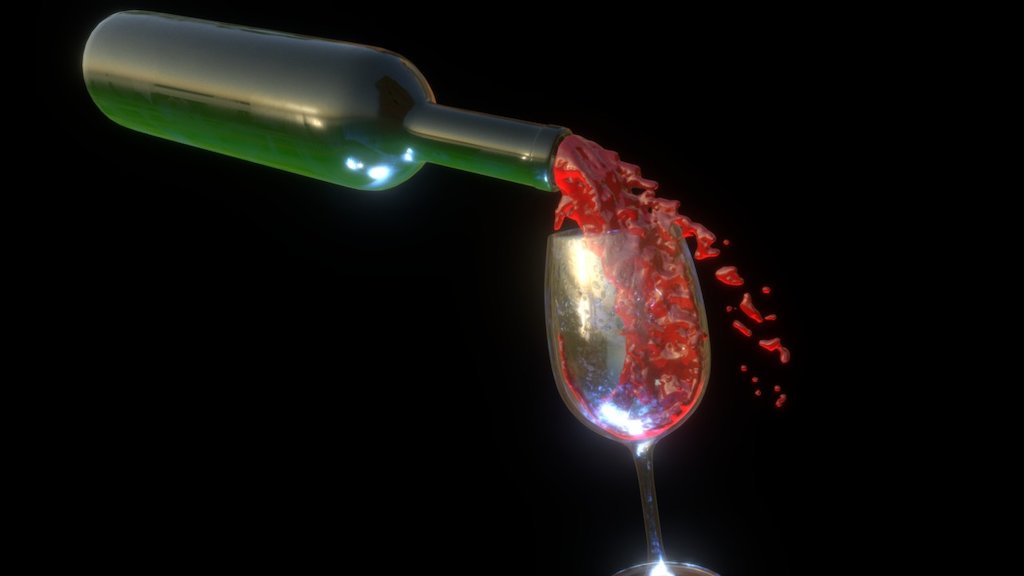 Bottle Of Wine 3d model