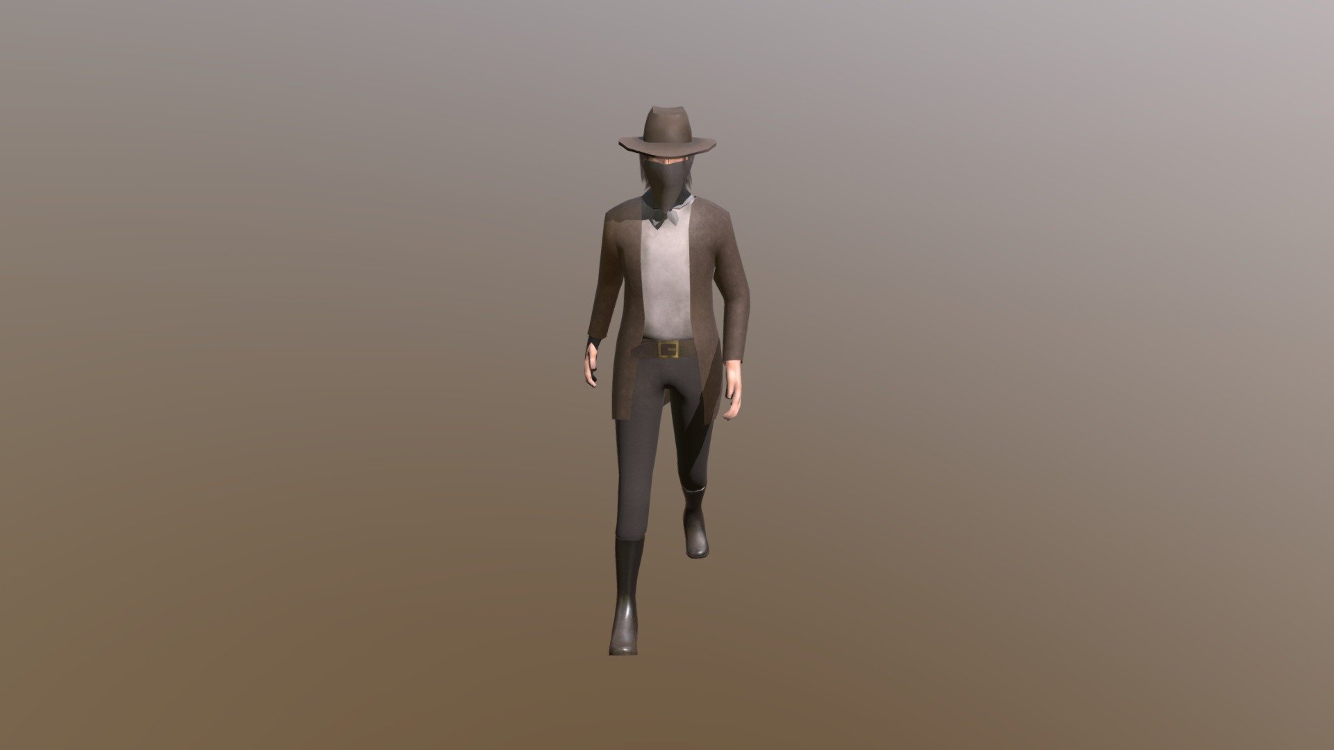 The Old West Mysterious Murderer 3d model