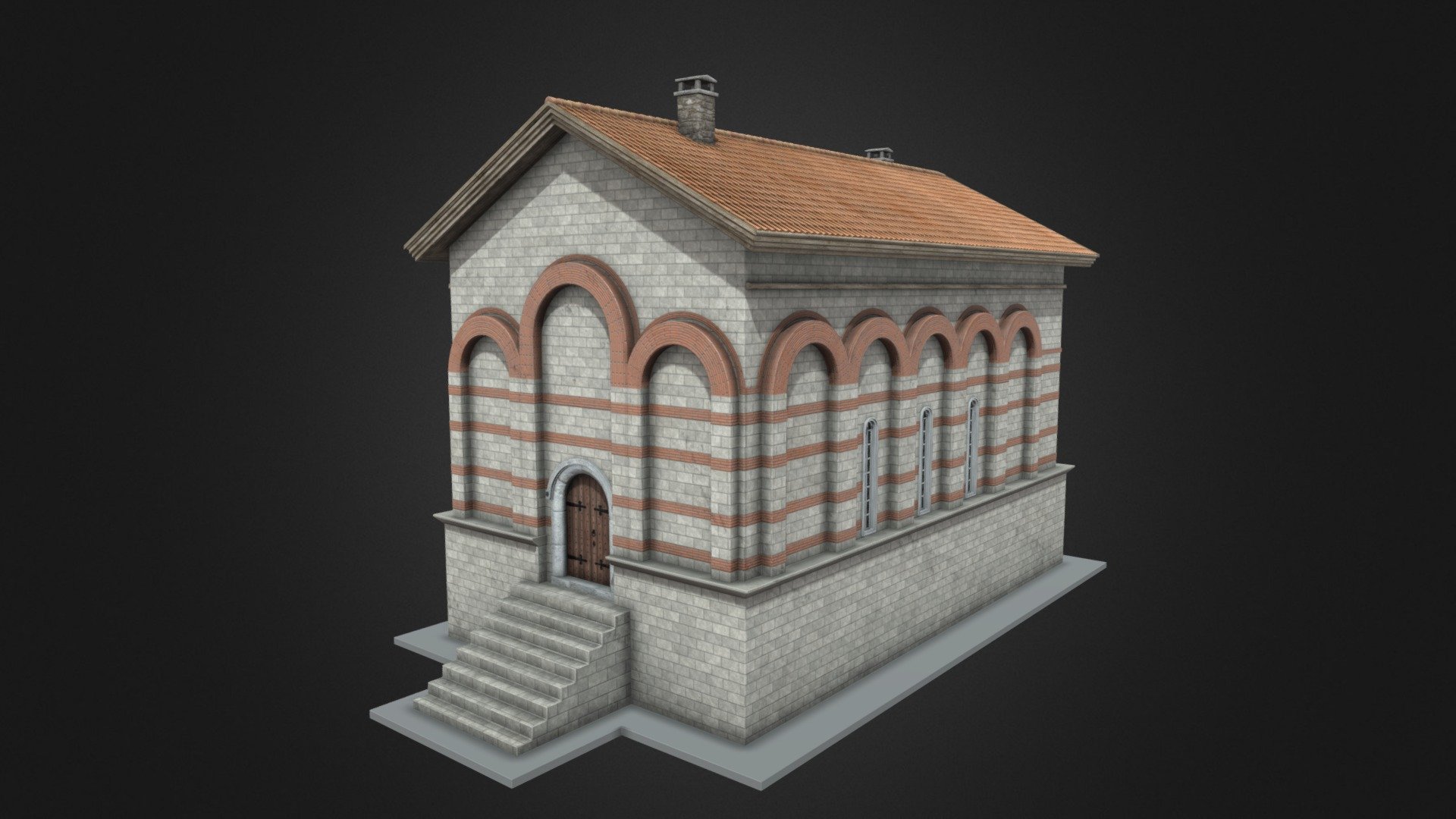 Town-Fortress Cherven Administration Building 3d model