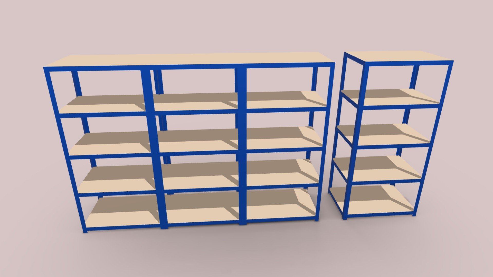 Warehouse Shelves 3d model