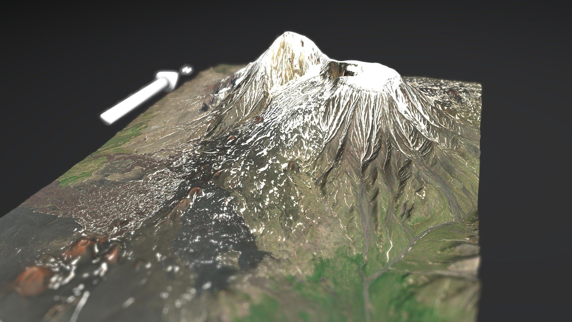 Tolbachik, Kamchatka, Russia (x3) 3d model