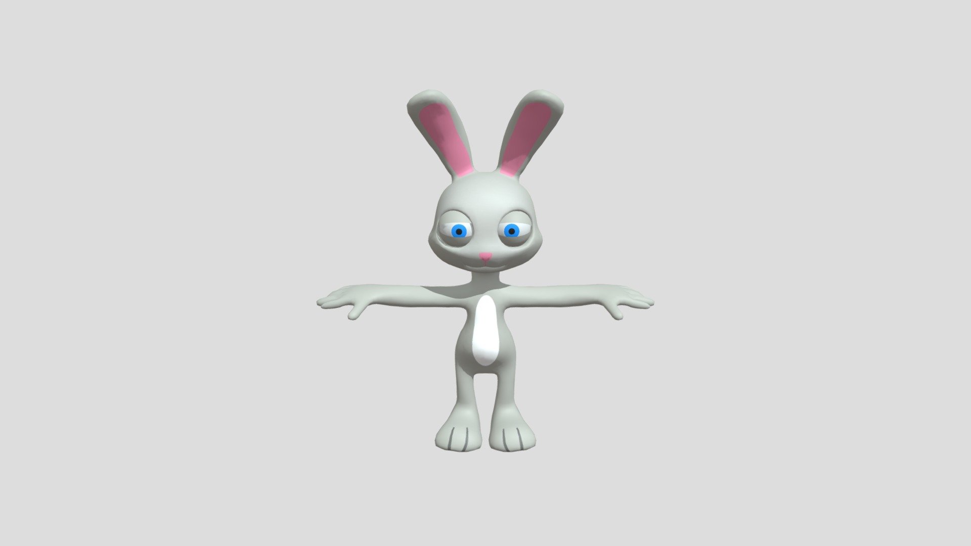 Stylized Cartoon Anthropomorphic Rabbit 3D model 3d model