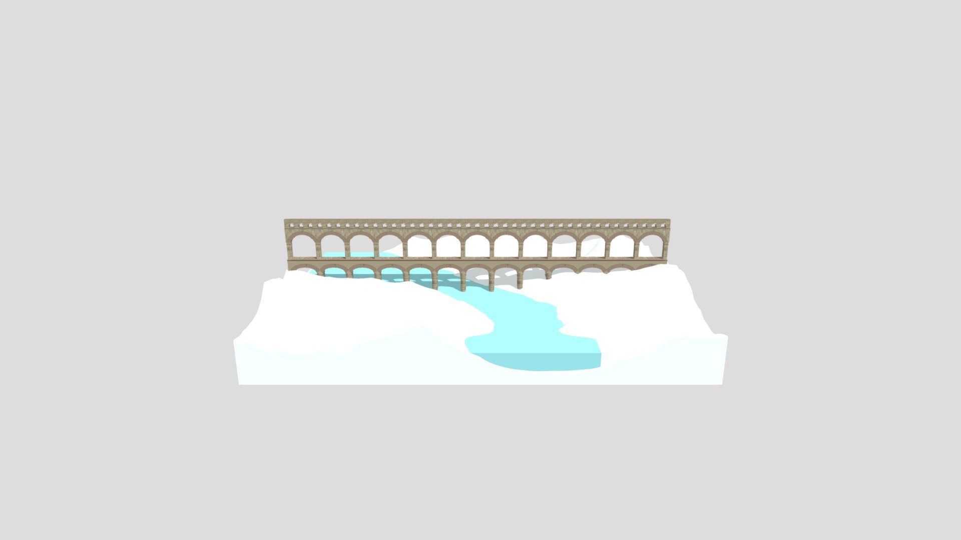 Pont du Gard 3d model