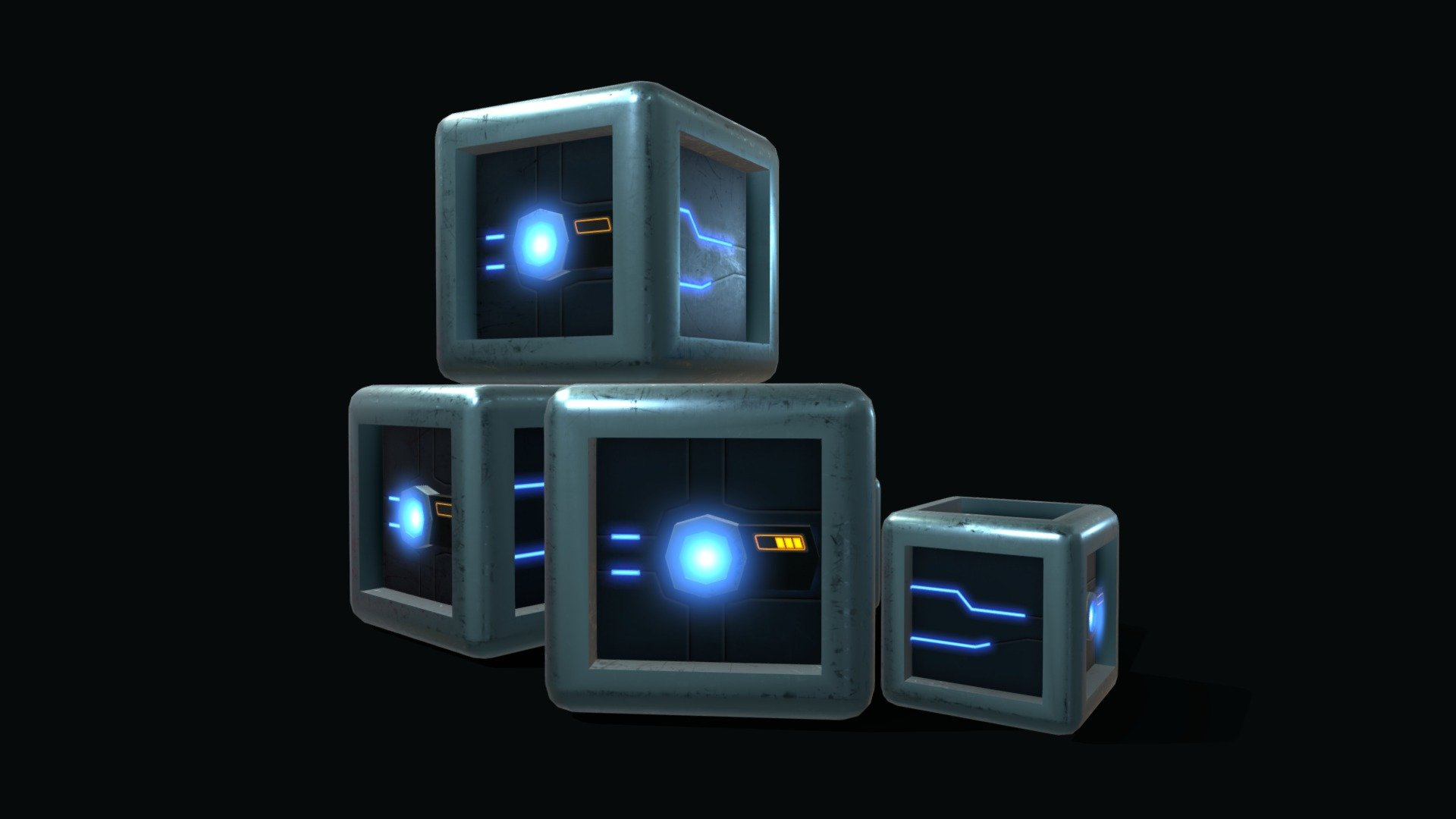 Item Box Sci-fi 3d model