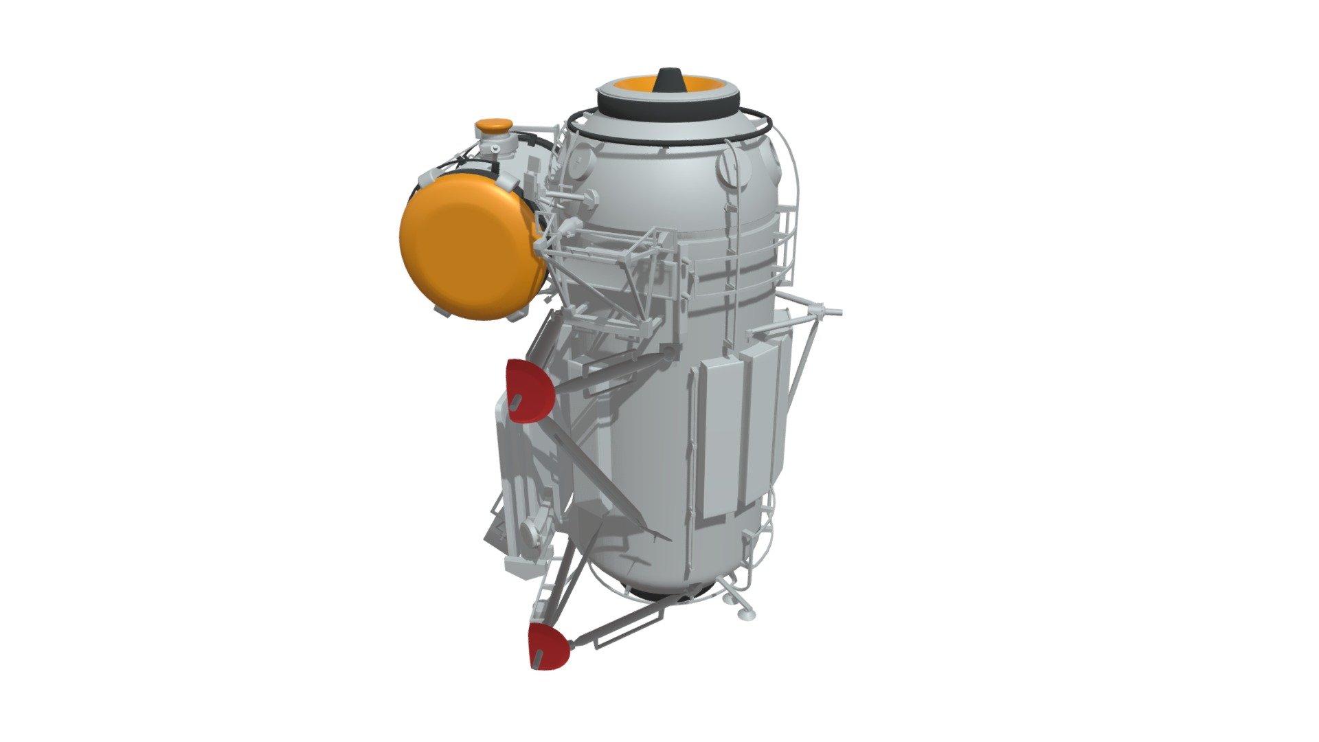 3D Rassvet Mini-Research 1 (MRM-1) Module 3d model