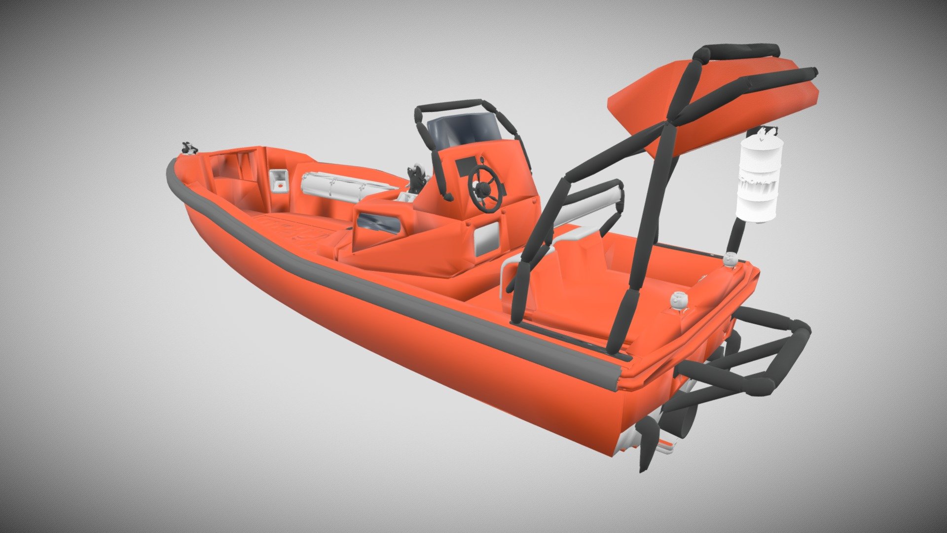 Offshore Fast Resque boat 3d model