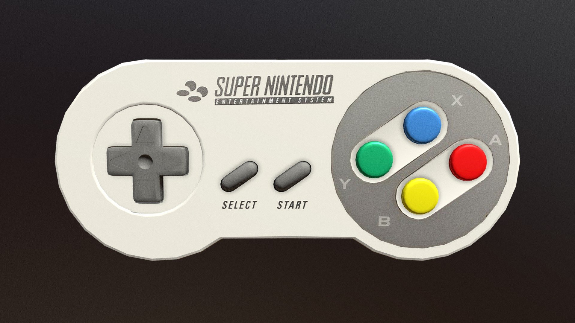 Super Nintendo Controller 3d model