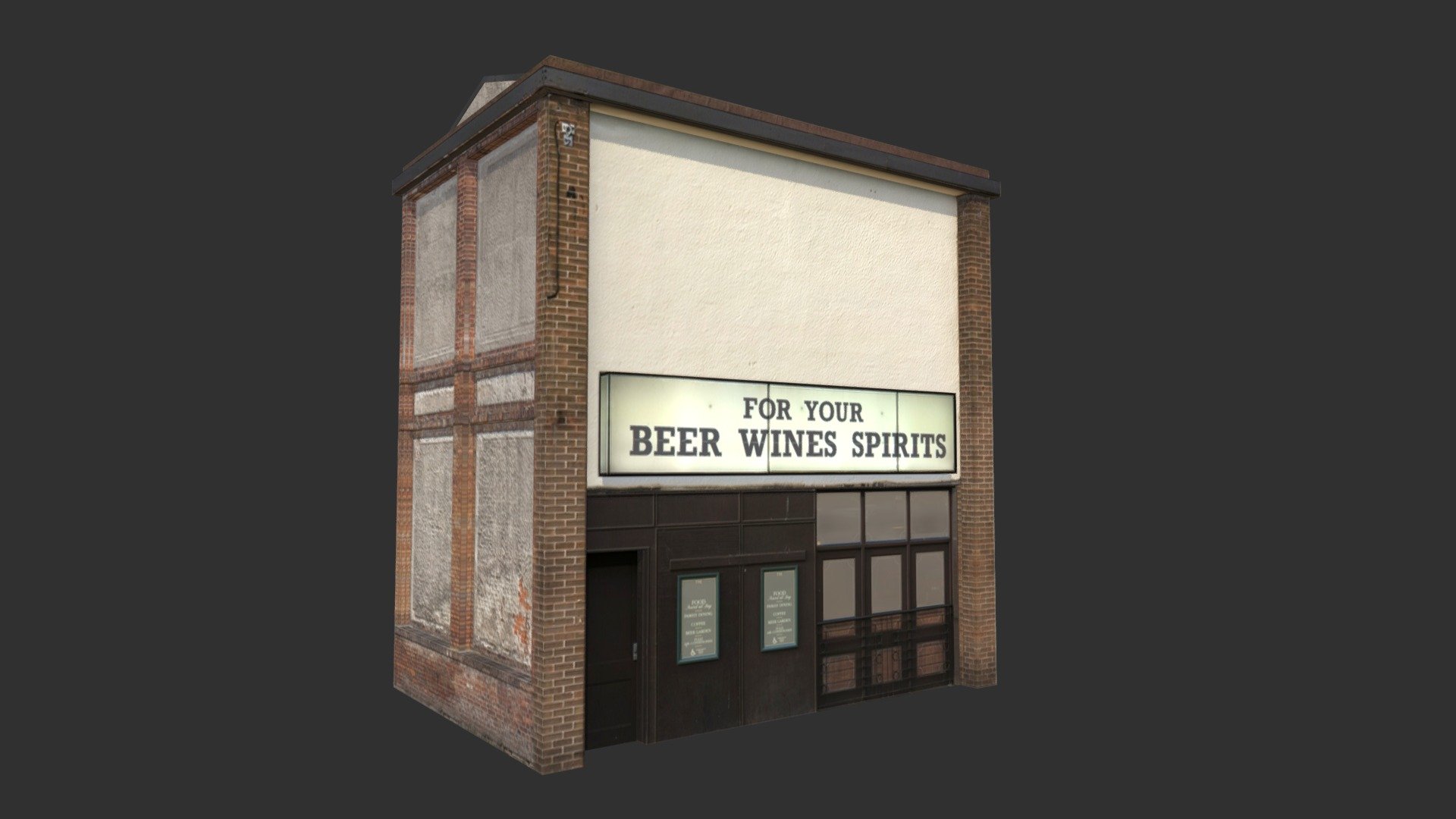 Store House Low Poly 3d Model 3d model