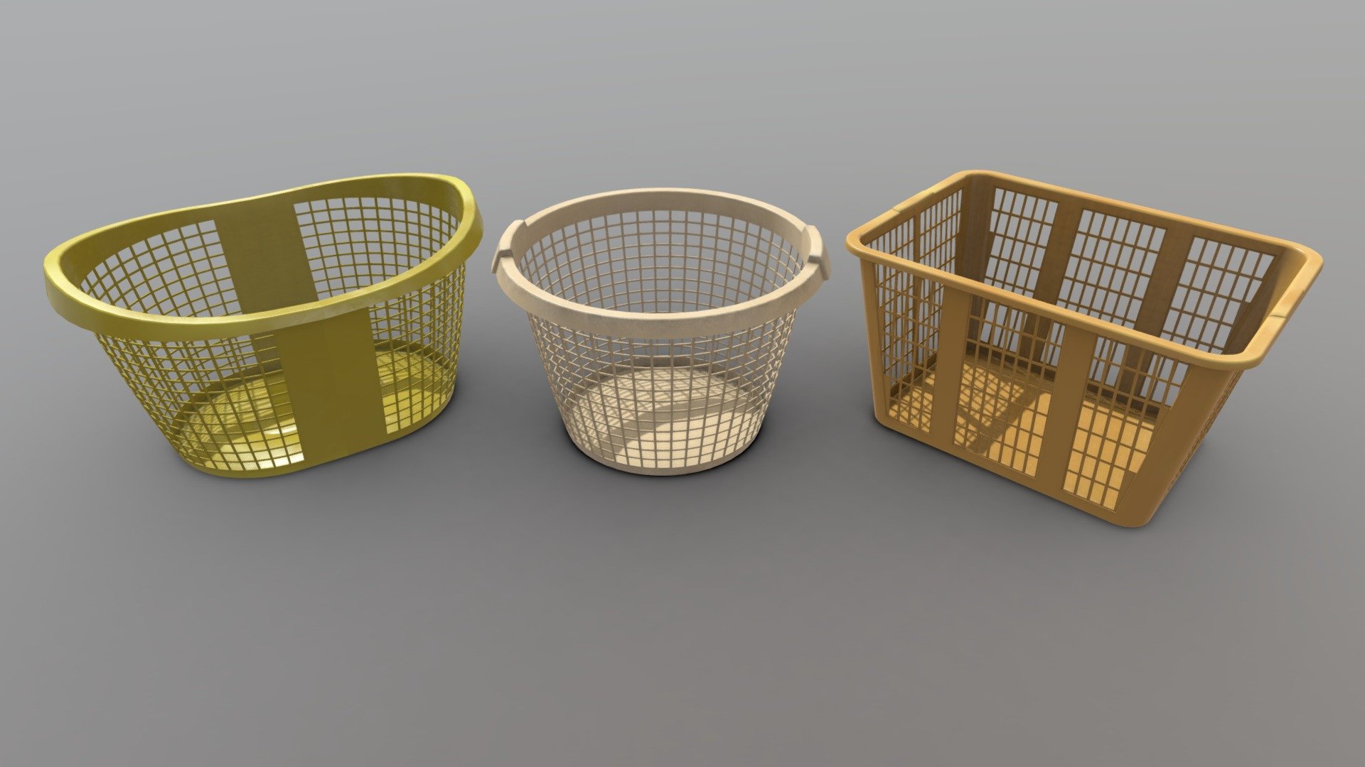 Plastic Laundry Baskets 3d model