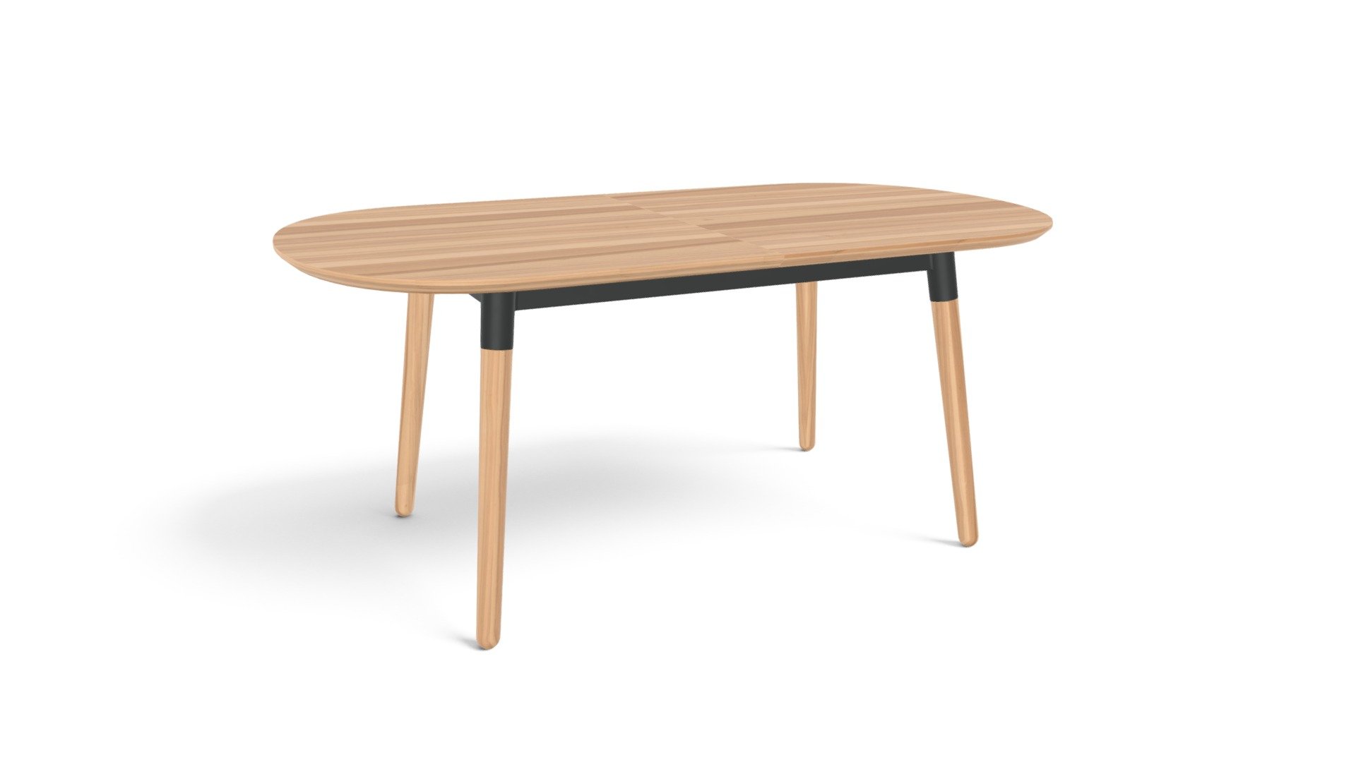 Edelweiss Extending Dining Table, Ash and Grey 3d model