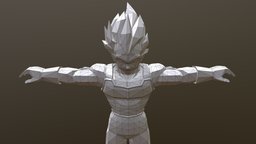 Vegeta ( Blender, Rigged and WebGL Ready )