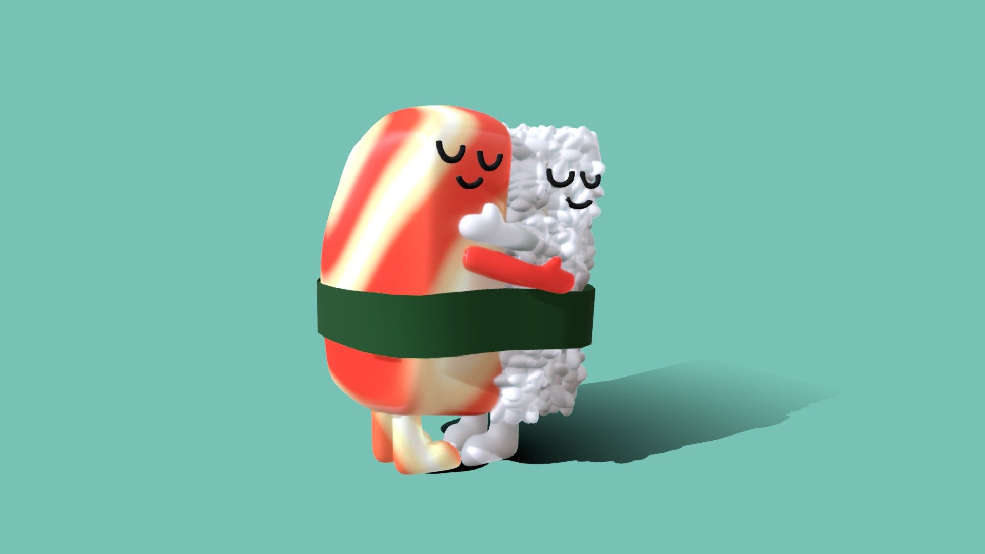 Sushi In Love 3d model