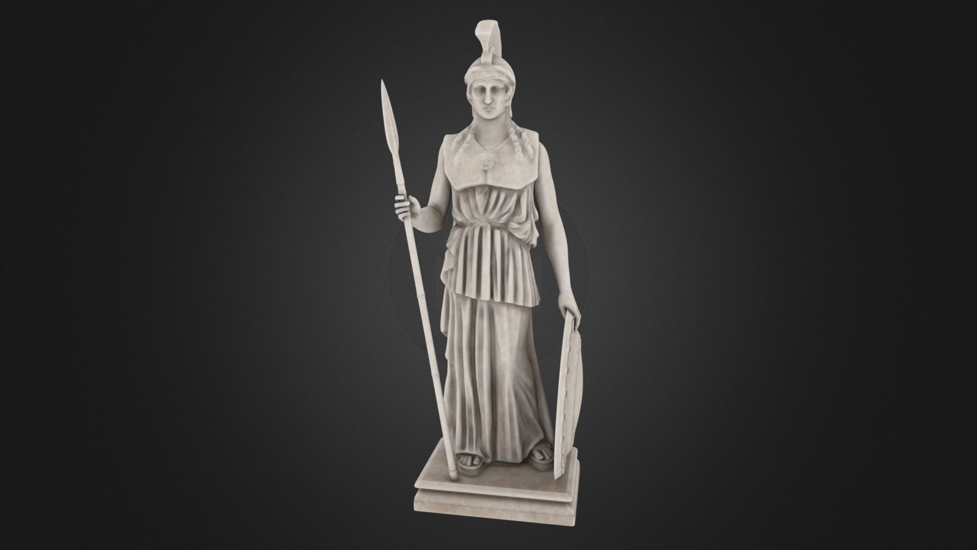 Roman Athena Statue 3d model