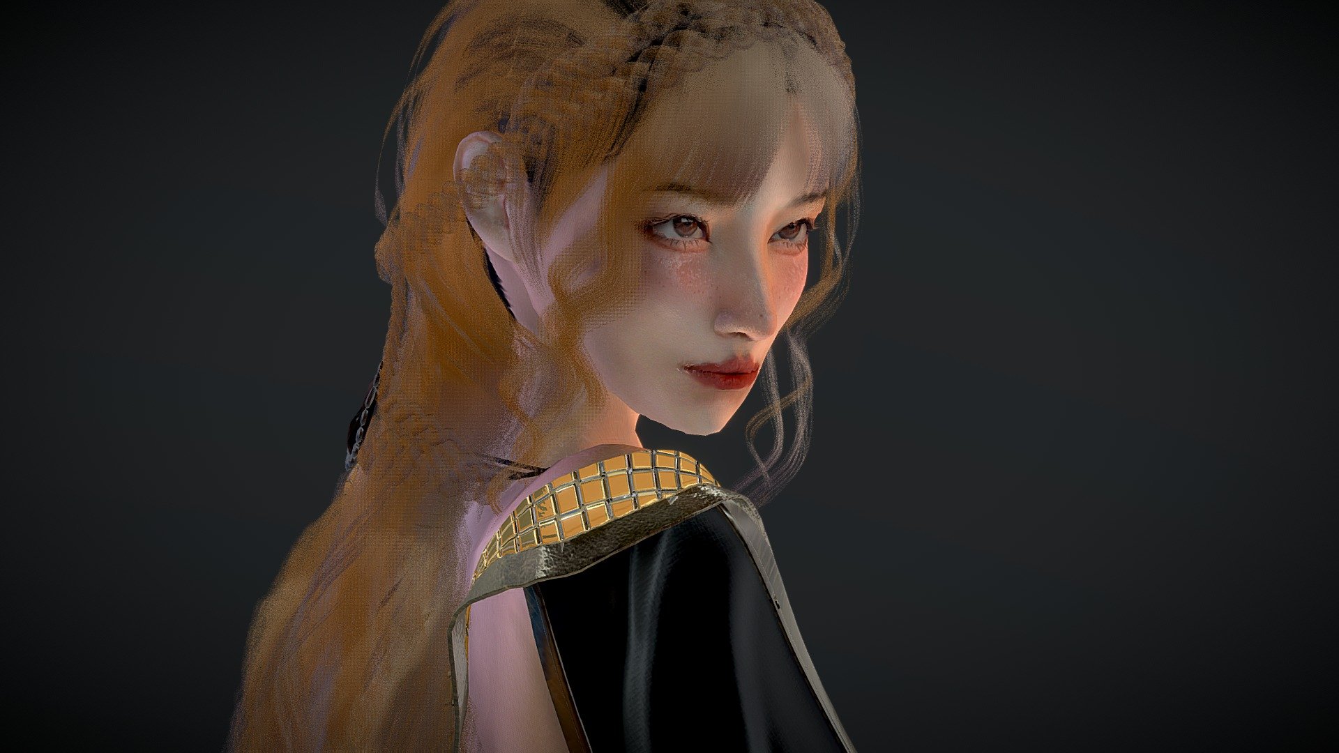 Priestess Girl 3d model