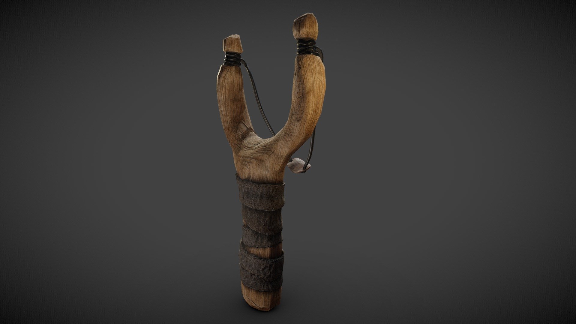 Wooden Slingshot 3d model