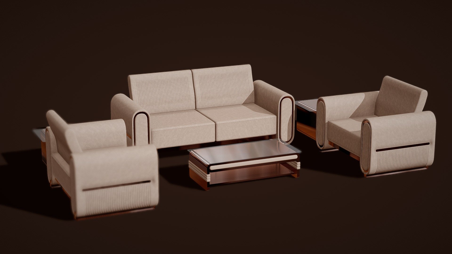 Sofa Set 04 3d model