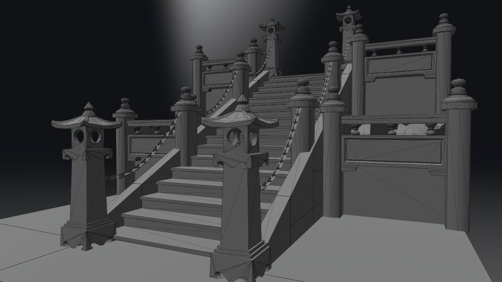 Chinese Temple Section 2 3d model