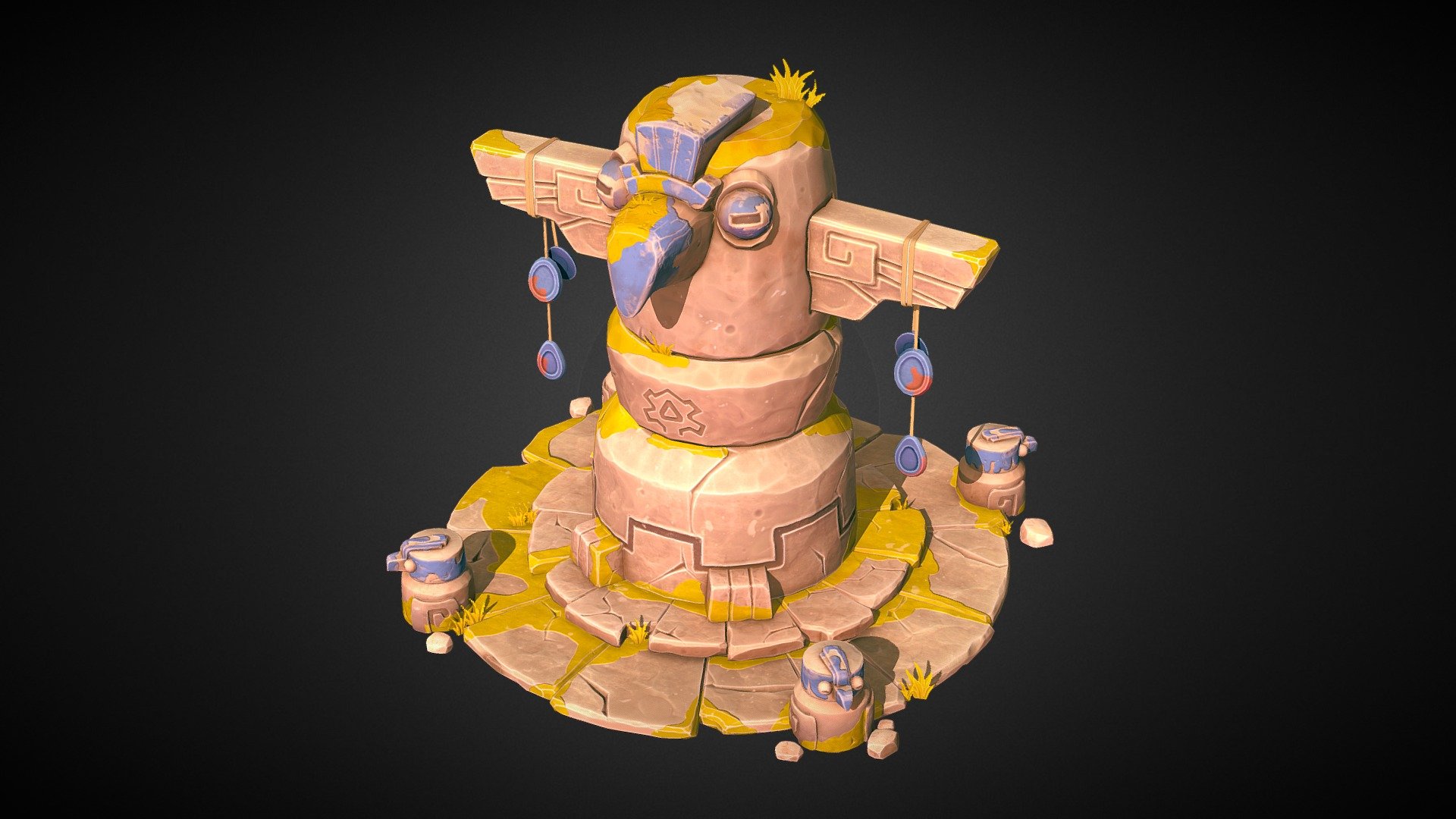 Stylized Totem 01 3d model