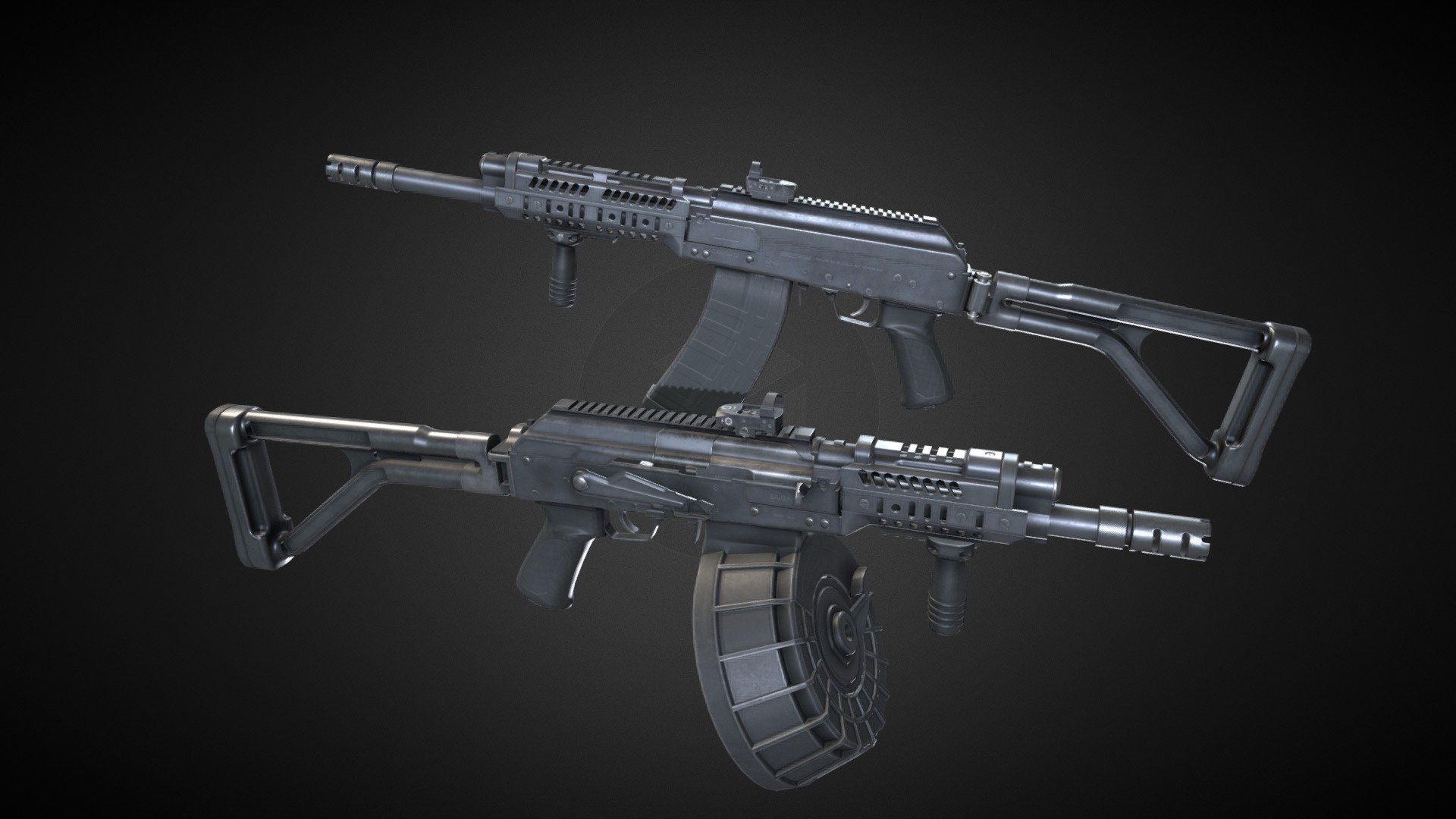 Saiga 12 Custom 3d model