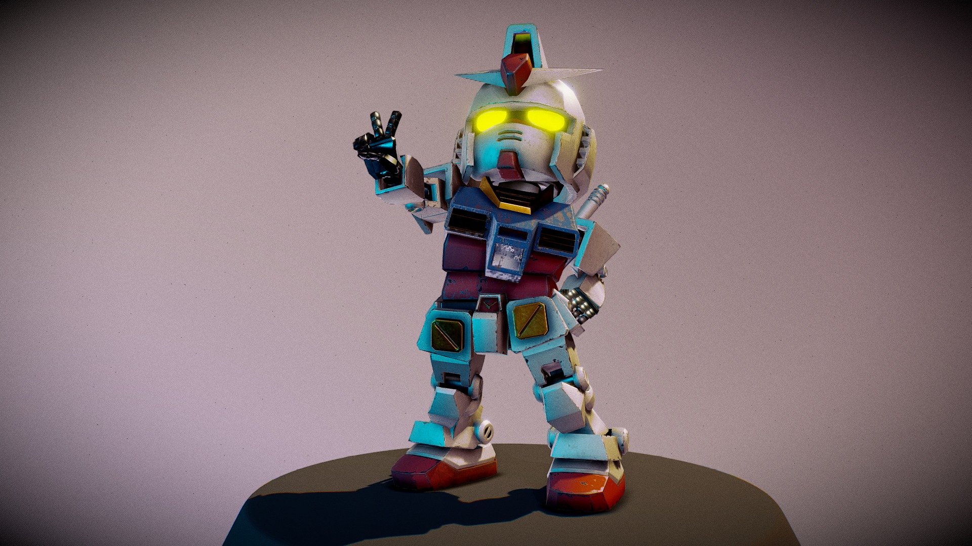 RX78-2 Gundam from Mobile Suit Gundam 3d model