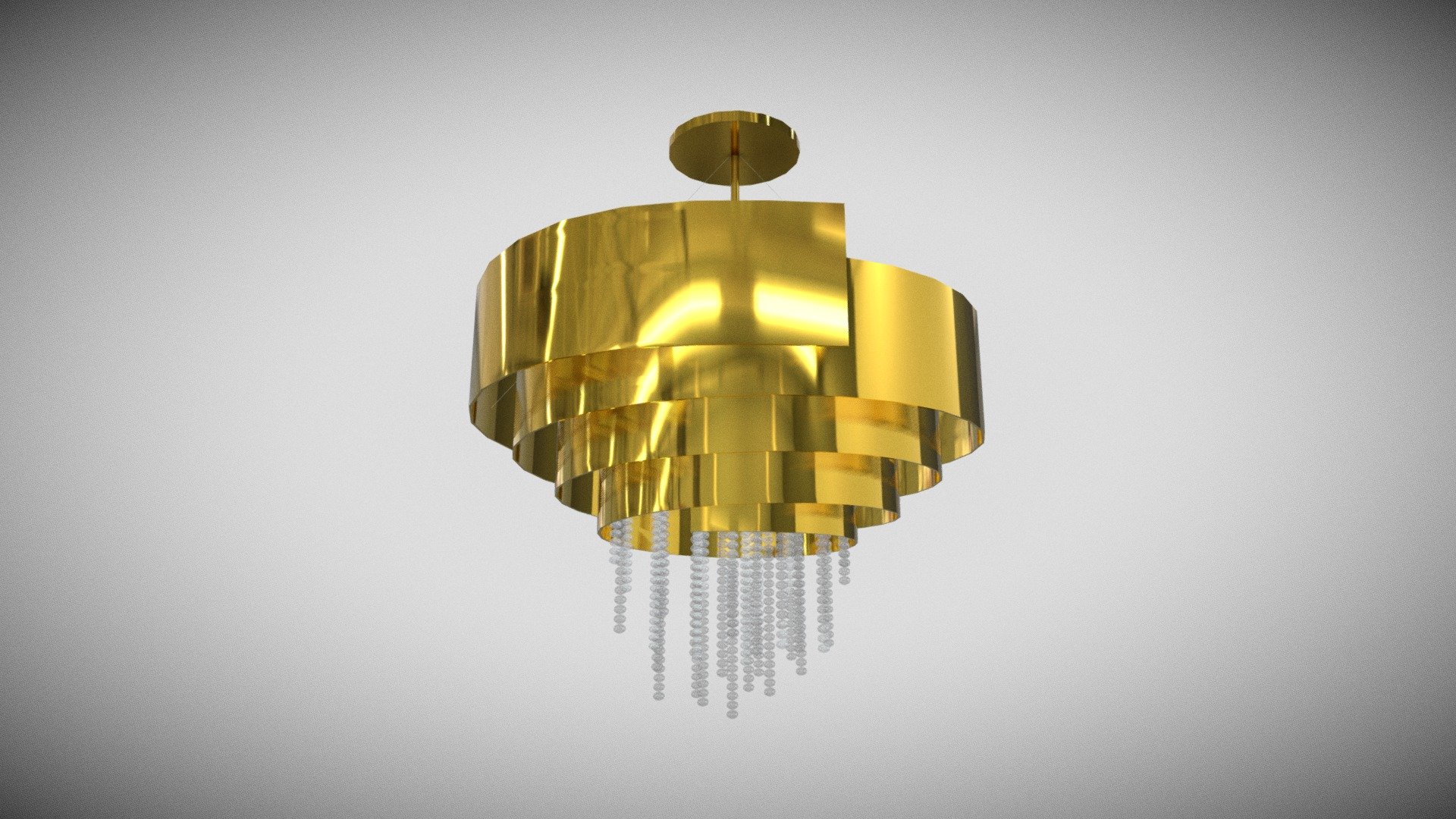 3D Modern Chandelier 2 model 3d model