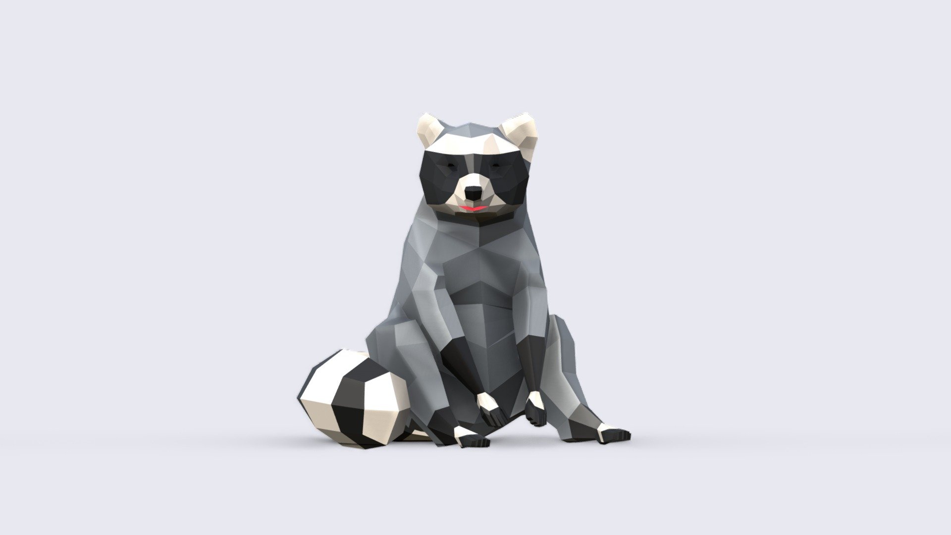 Low Poly Raccoon 3d model