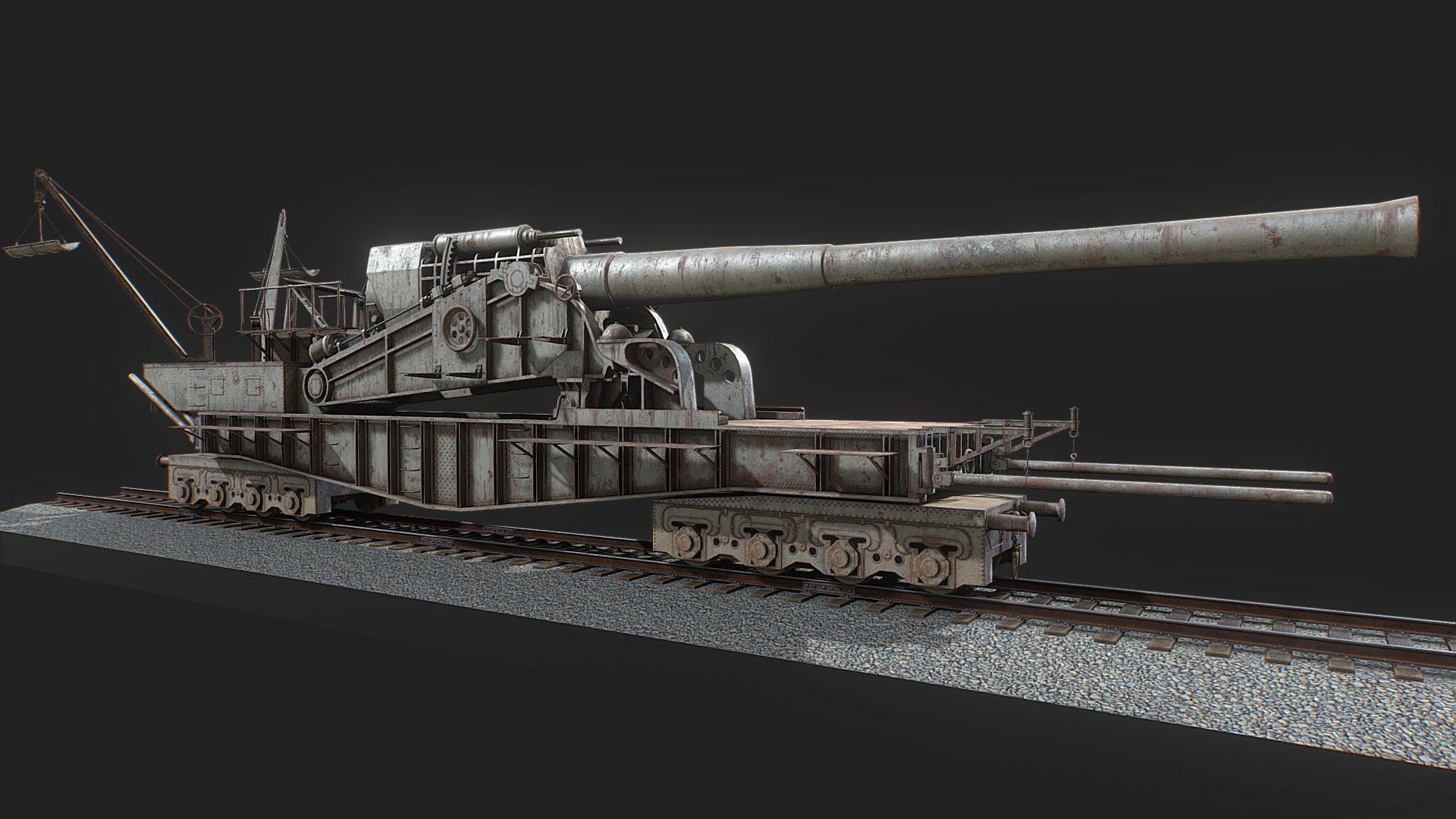 Pathologic (2018). Railway Artillery 3d model