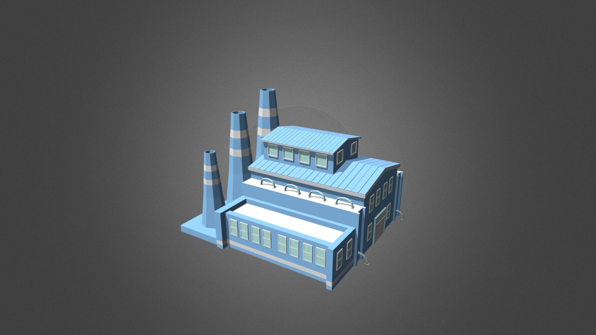 Factory Blue 3d model