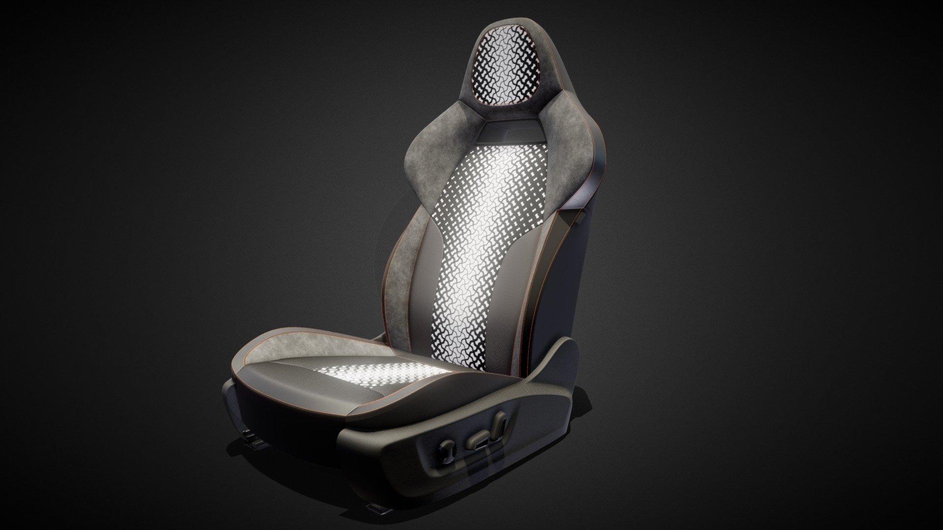 Seat inspire by The Skoda Kamiq Monte Carlo 3d model