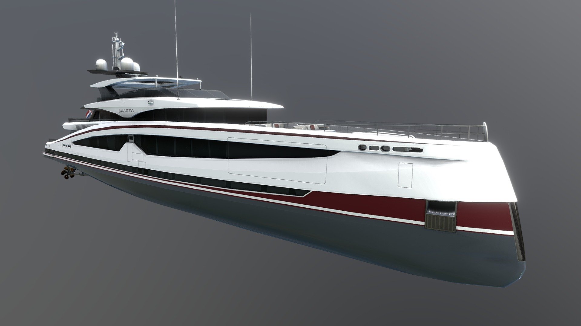 Sparta yacht 3d model