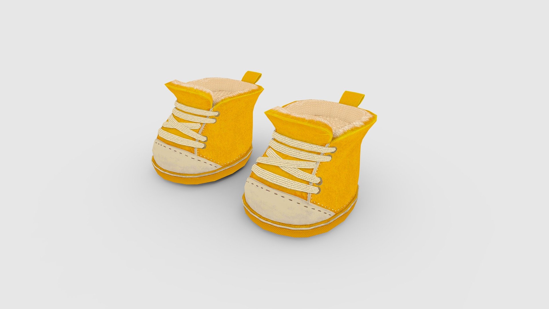 Cartoon baby shoes 3d model